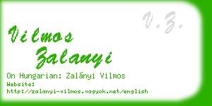 vilmos zalanyi business card