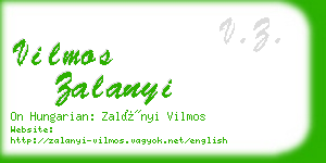 vilmos zalanyi business card